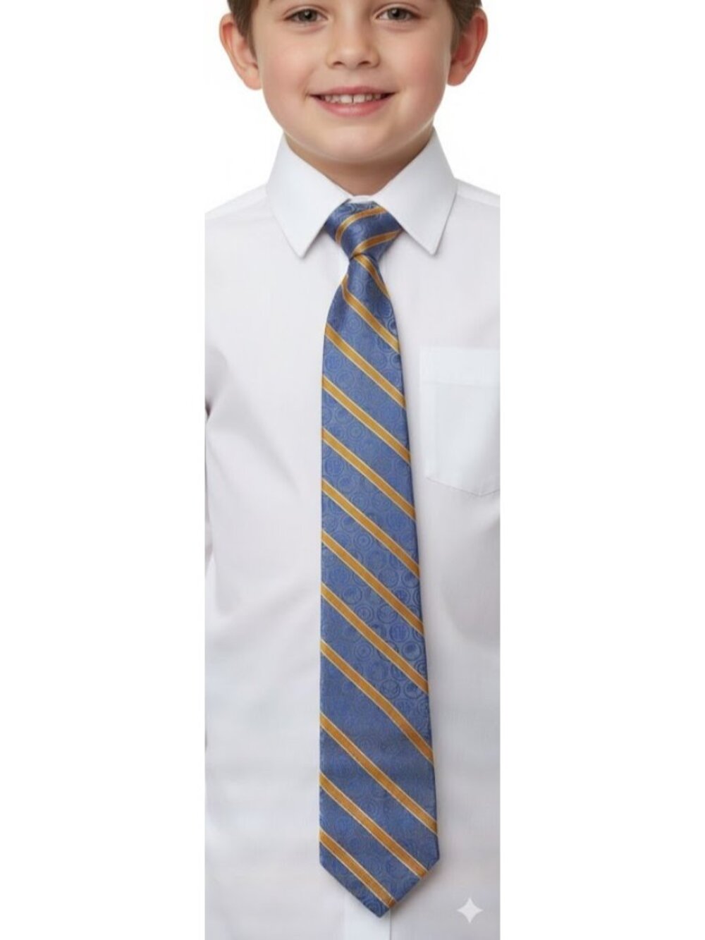 Marvel Avengers Logo Blue and Orange Kid 100% Silk Tie (6-12yrs) NWT